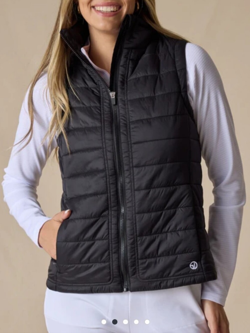 STRAIGHT DOWN THE CLOUD VEST LADIES SZ XL NAVY PUFFER LIGHT GOLF VEST NWOT $130
